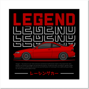 Midnight Racer Red Integra DC 2 JDM Posters and Art